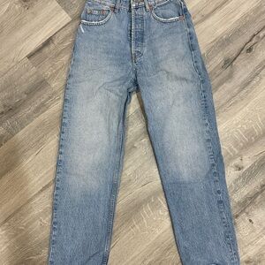 Zara Light Blue Straight Jeans